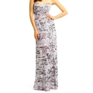 BCBGMaxazria Erika Tulle Tiered Strapless Gown - Size S